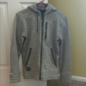 Outdoor Research Belmont Gray Hooded Zip Sweater Jacket